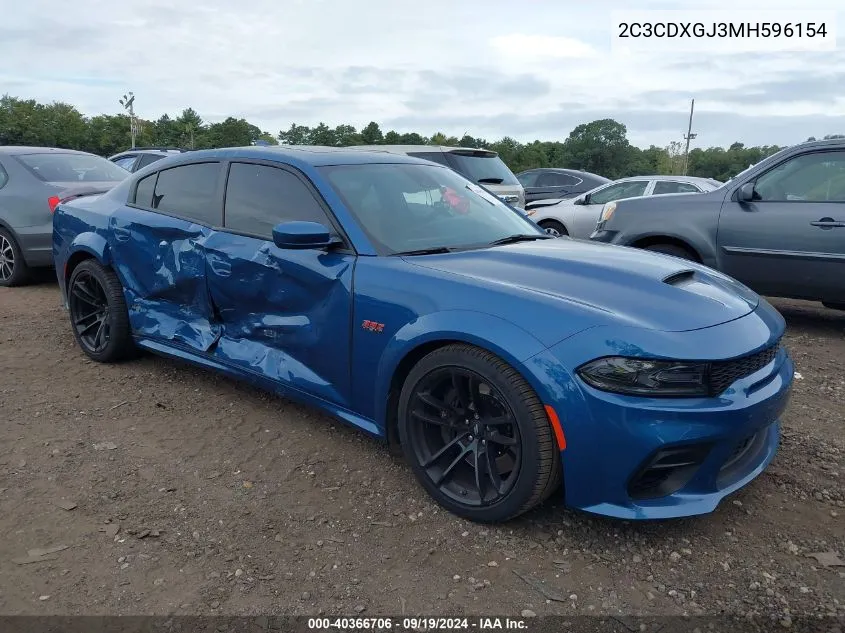 2021 Dodge Charger Scat Pack Widebody Rwd VIN: 2C3CDXGJ3MH596154 Lot: 40366706