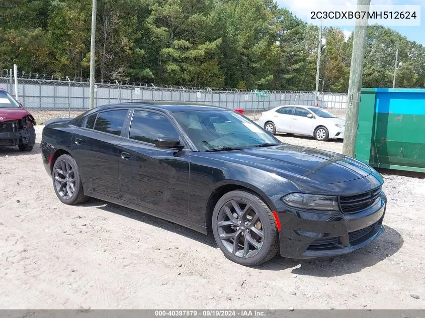 2021 Dodge Charger Sxt Rwd VIN: 2C3CDXBG7MH512624 Lot: 40397879