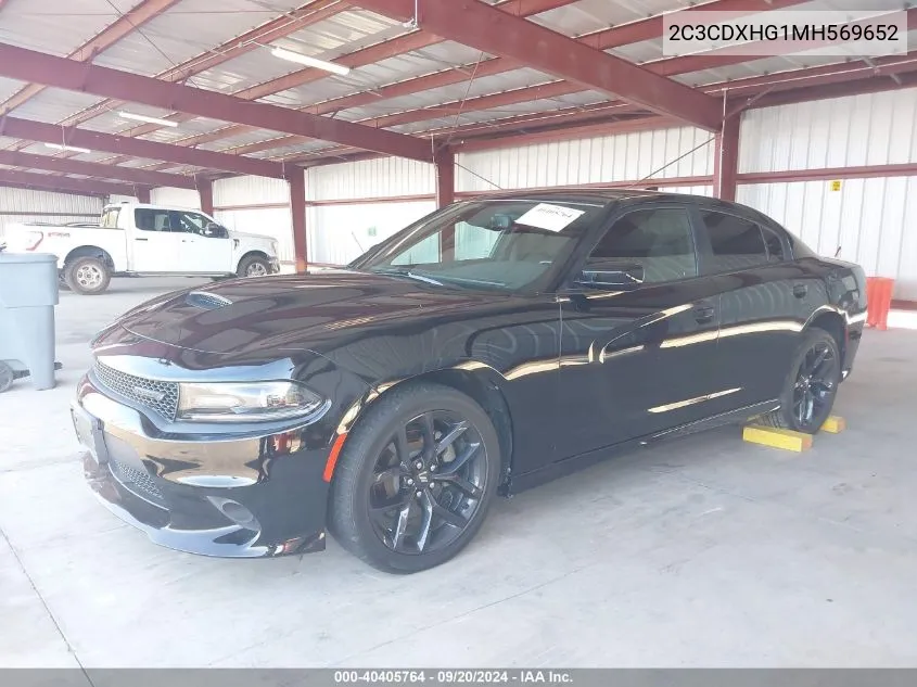 2021 Dodge Charger Gt Rwd VIN: 2C3CDXHG1MH569652 Lot: 40405764