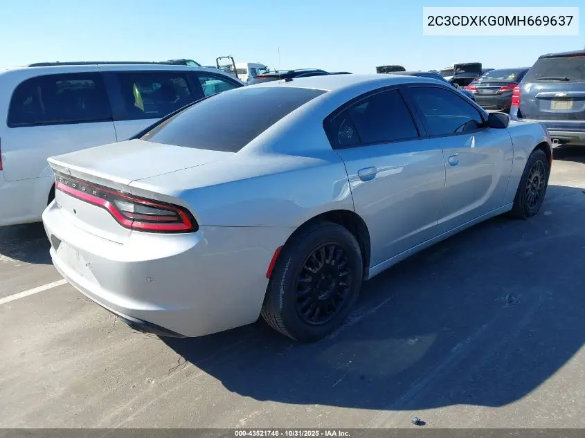 2C3CDXKG0MH669637 2021 Dodge Charger Police Awd
