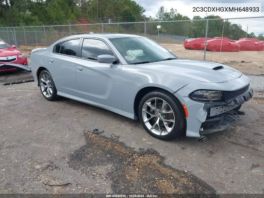 2C3CDXHGXMH648933 2021 Dodge Charger Gt Rwd