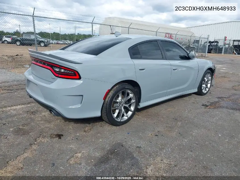 2C3CDXHGXMH648933 2021 Dodge Charger Gt Rwd