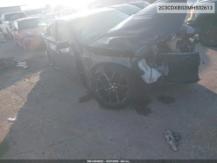 2C3CDXBG3MH532613 2021 Dodge Charger Sxt Rwd
