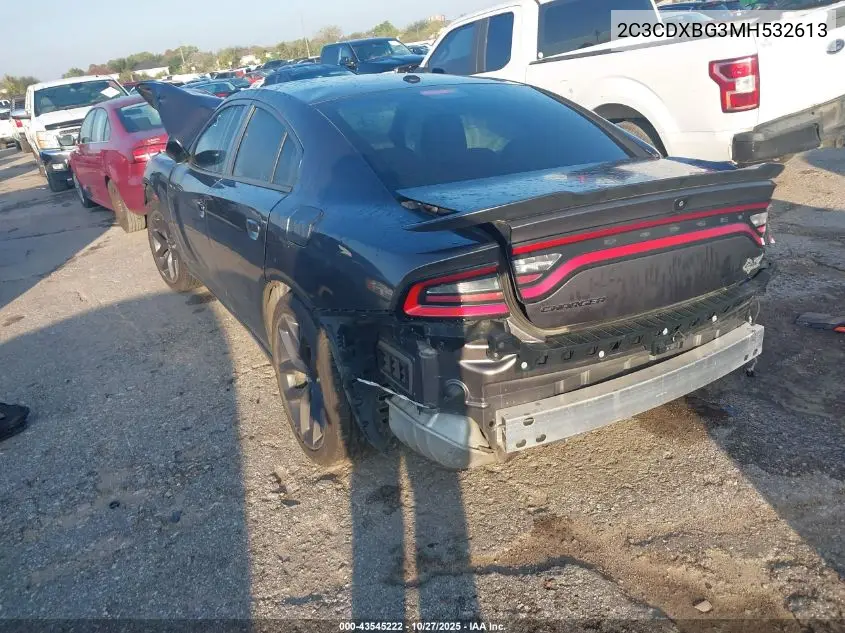 2C3CDXBG3MH532613 2021 Dodge Charger Sxt Rwd