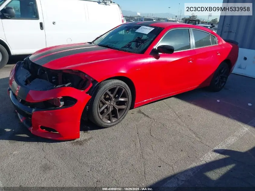 2C3CDXBG9MH533958 2021 Dodge Charger Sxt Rwd