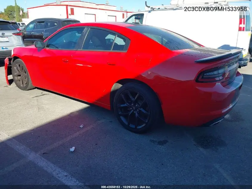 2C3CDXBG9MH533958 2021 Dodge Charger Sxt Rwd