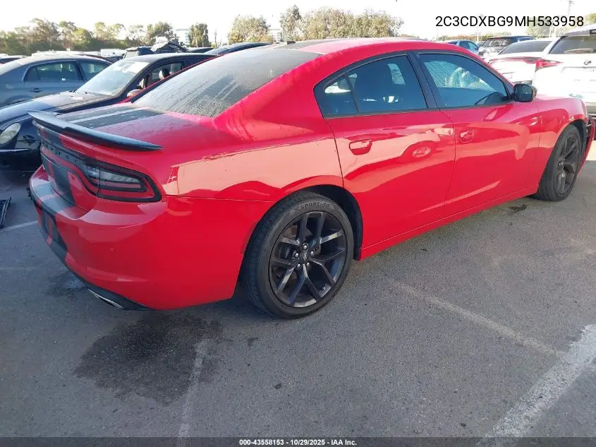 2C3CDXBG9MH533958 2021 Dodge Charger Sxt Rwd