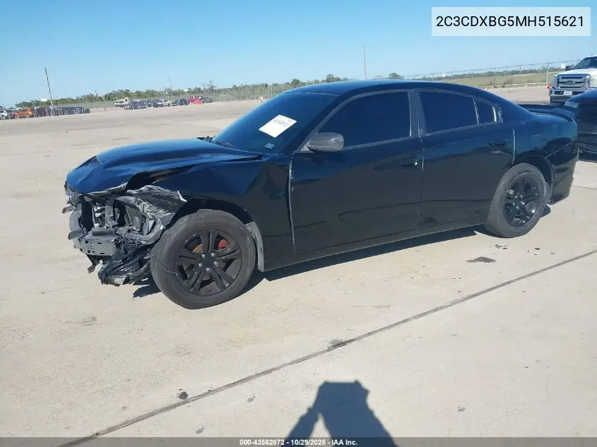2C3CDXBG5MH515621 2021 Dodge Charger Sxt Rwd