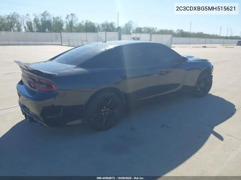 2C3CDXBG5MH515621 2021 Dodge Charger Sxt Rwd