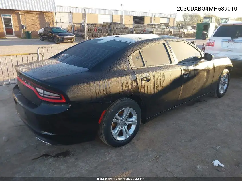 2C3CDXBG4MH639010 2021 Dodge Charger Sxt Rwd