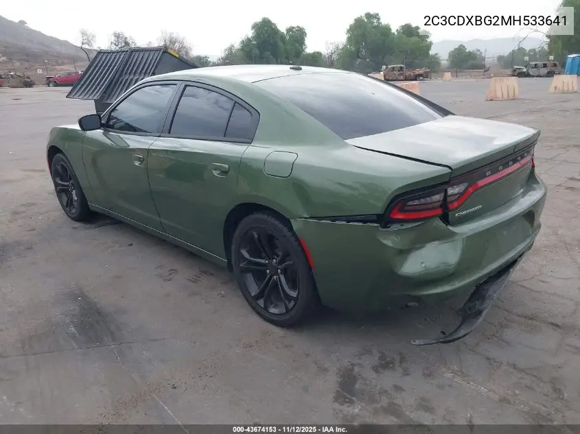 2C3CDXBG2MH533641 2021 Dodge Charger Sxt Rwd