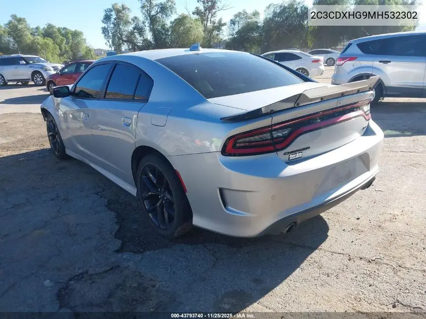 2C3CDXHG9MH532302 2021 Dodge Charger Gt Rwd