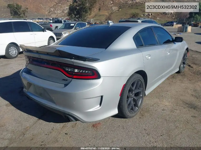2C3CDXHG9MH532302 2021 Dodge Charger Gt Rwd
