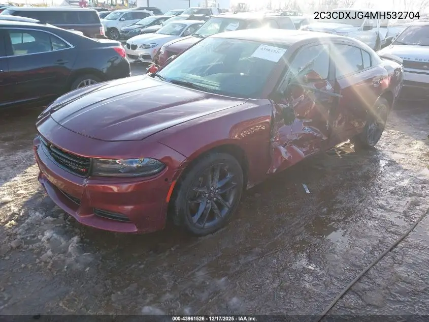 2C3CDXJG4MH532704 2021 Dodge Charger Sxt Awd