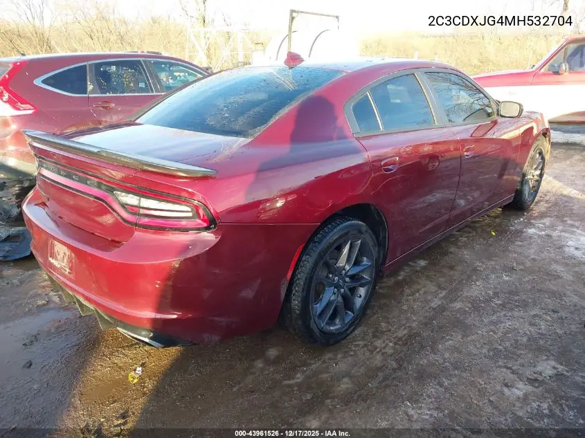 2C3CDXJG4MH532704 2021 Dodge Charger Sxt Awd