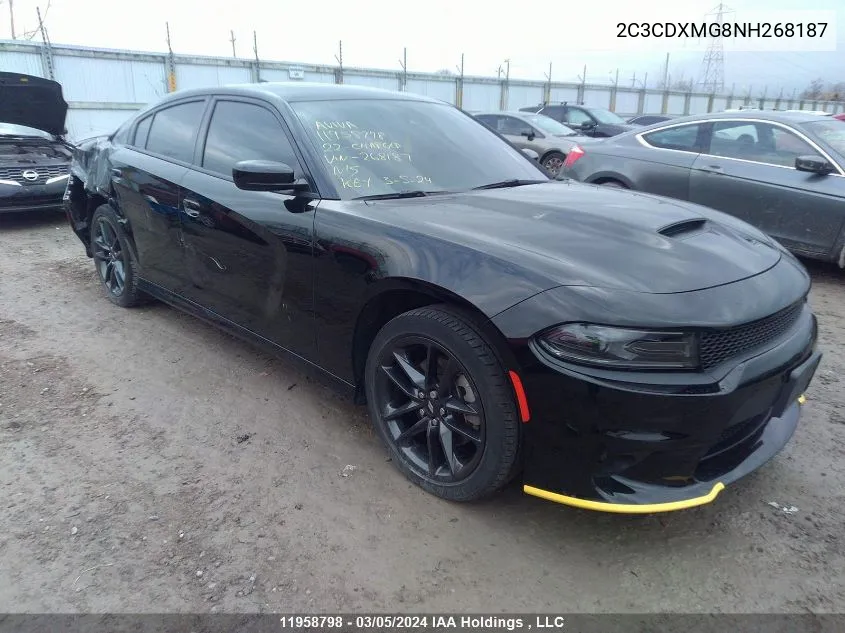 2C3CDXMG8NH268187 2022 Dodge Charger Gt Awd