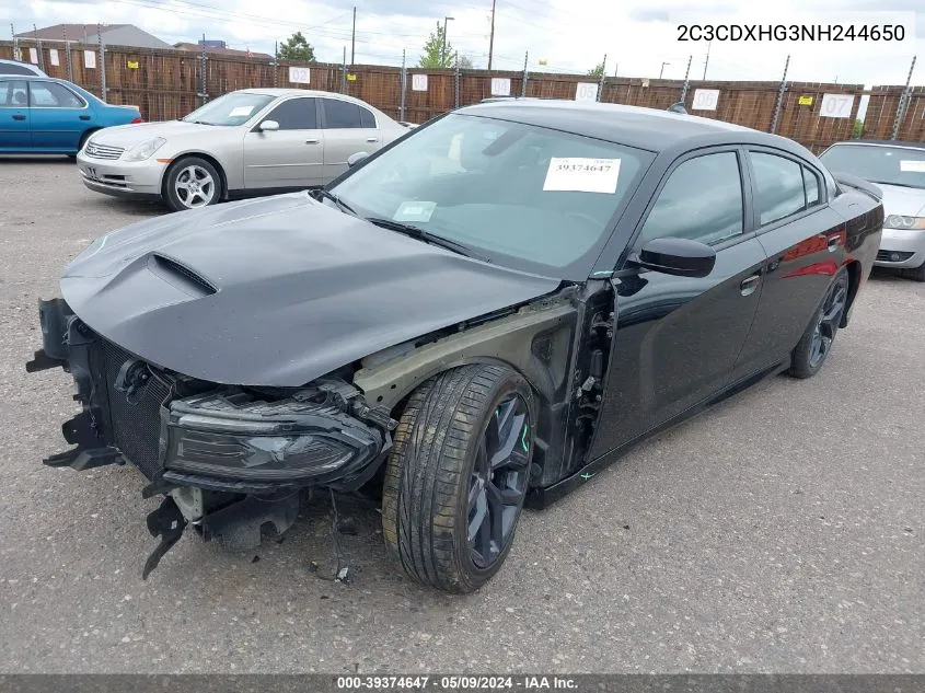 2C3CDXHG3NH244650 2022 Dodge Charger Gt Rwd