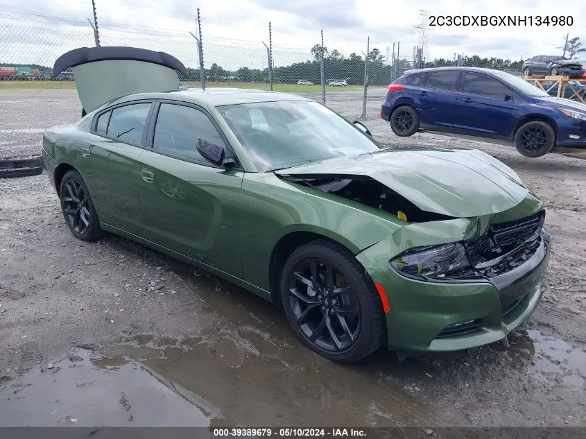 2022 Dodge Charger Sxt Rwd VIN: 2C3CDXBGXNH134980 Lot: 39389679