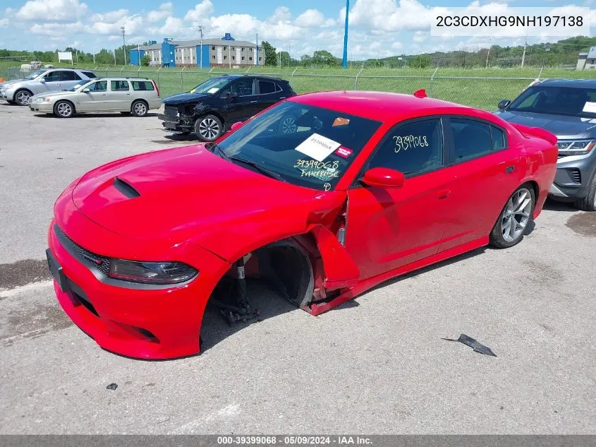 2022 Dodge Charger Gt Rwd VIN: 2C3CDXHG9NH197138 Lot: 39399068