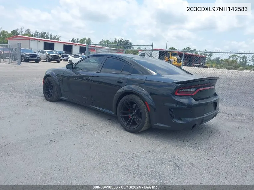 2022 Dodge Charger Srt Hellcat Widebody VIN: 2C3CDXL97NH142583 Lot: 39410536