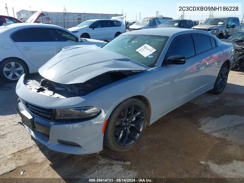 2022 Dodge Charger Sxt Rwd VIN: 2C3CDXBG9NH186228 Lot: 39414731