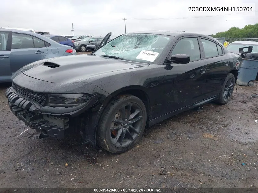 2022 Dodge Charger Gt Awd VIN: 2C3CDXMG4NH150704 Lot: 39420408