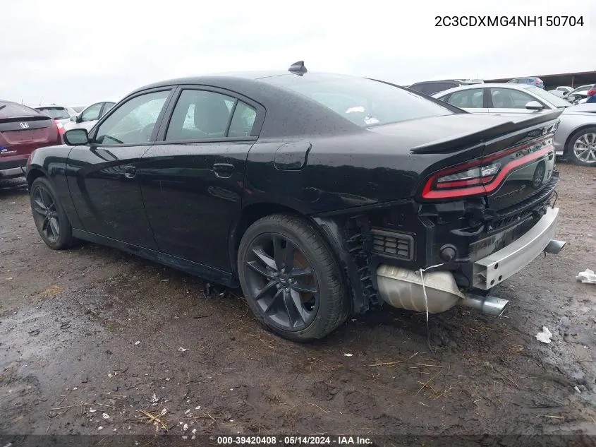 2022 Dodge Charger Gt Awd VIN: 2C3CDXMG4NH150704 Lot: 39420408