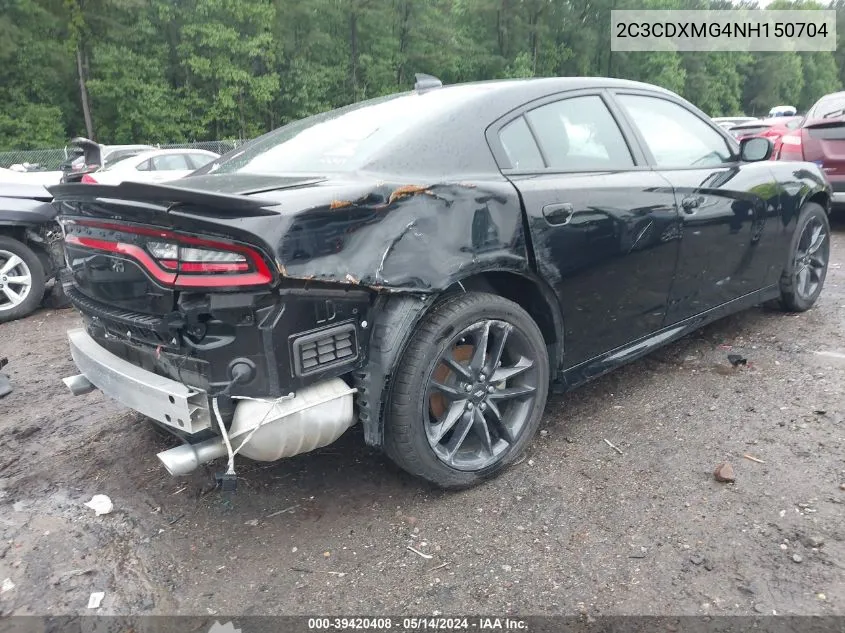 2022 Dodge Charger Gt Awd VIN: 2C3CDXMG4NH150704 Lot: 39420408