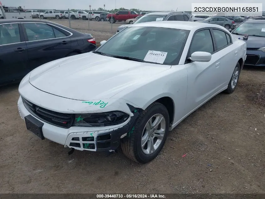 2022 Dodge Charger Sxt Rwd VIN: 2C3CDXBG0NH165851 Lot: 39440733