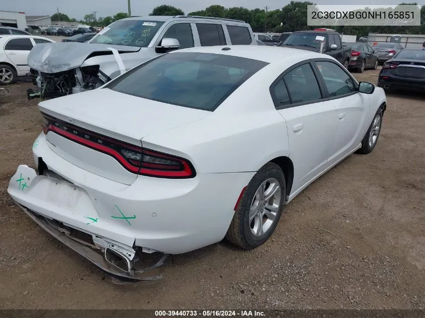 2022 Dodge Charger Sxt Rwd VIN: 2C3CDXBG0NH165851 Lot: 39440733