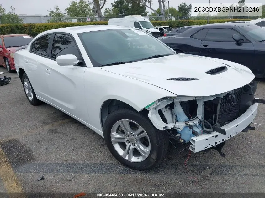 2022 Dodge Charger Sxt Rwd VIN: 2C3CDXBG9NH216246 Lot: 39445530