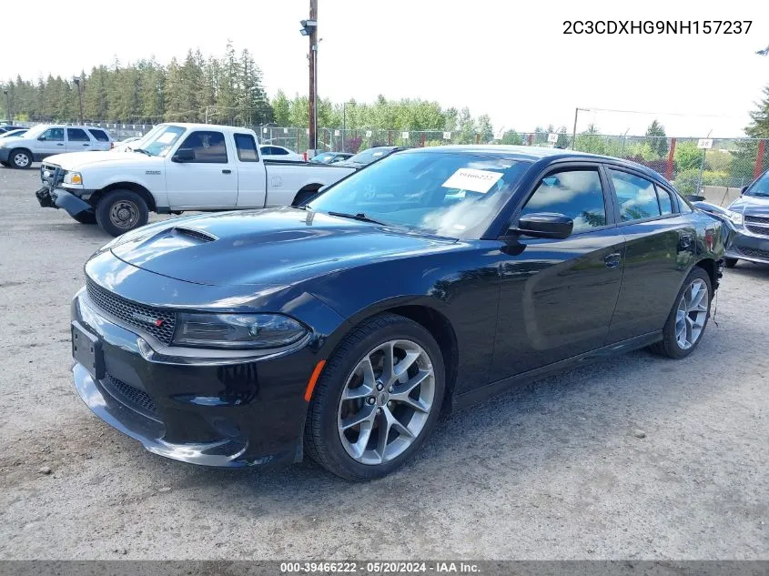 2022 Dodge Charger Gt VIN: 2C3CDXHG9NH157237 Lot: 39466222