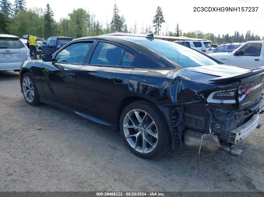 2022 Dodge Charger Gt VIN: 2C3CDXHG9NH157237 Lot: 39466222