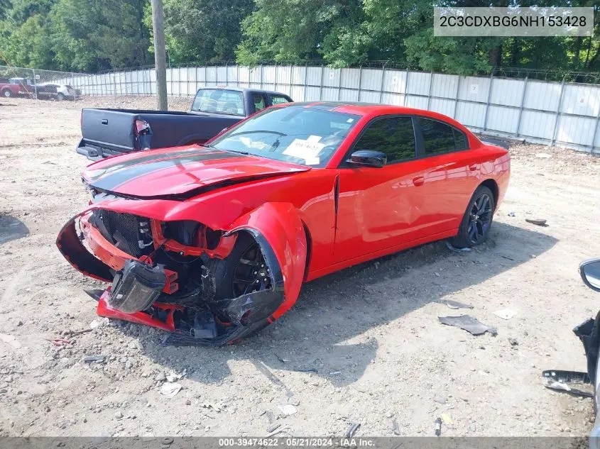 2C3CDXBG6NH153428 2022 Dodge Charger Sxt Rwd