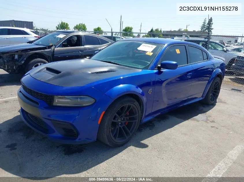 2C3CDXL91NH155278 2022 Dodge Charger Srt Hellcat Widebody