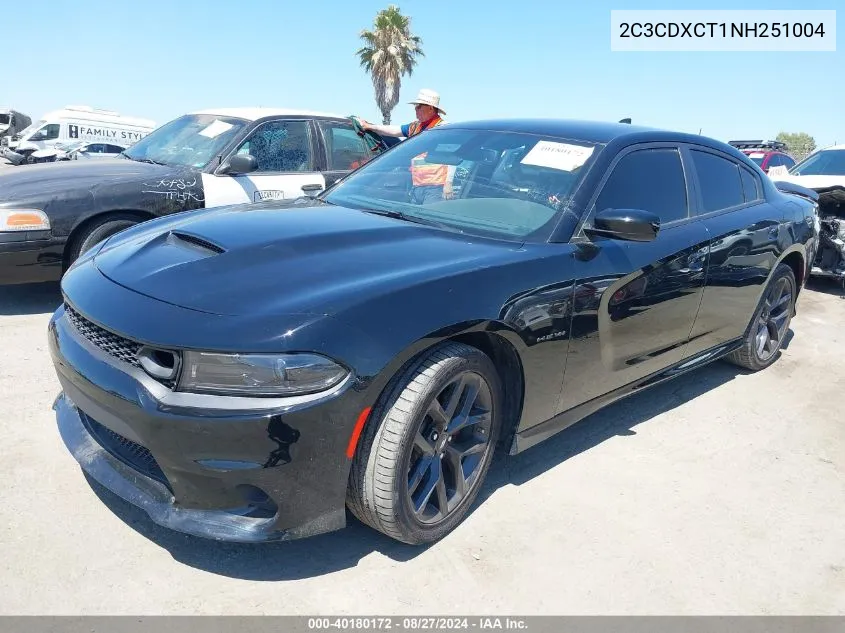 2022 Dodge Charger R/T VIN: 2C3CDXCT1NH251004 Lot: 40180172