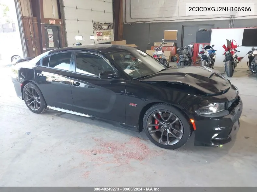 2022 Dodge Charger Scat Pack VIN: 2C3CDXGJ2NH106966 Lot: 40249273