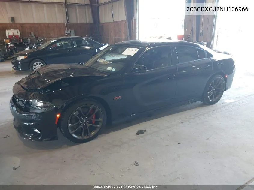 2022 Dodge Charger Scat Pack VIN: 2C3CDXGJ2NH106966 Lot: 40249273