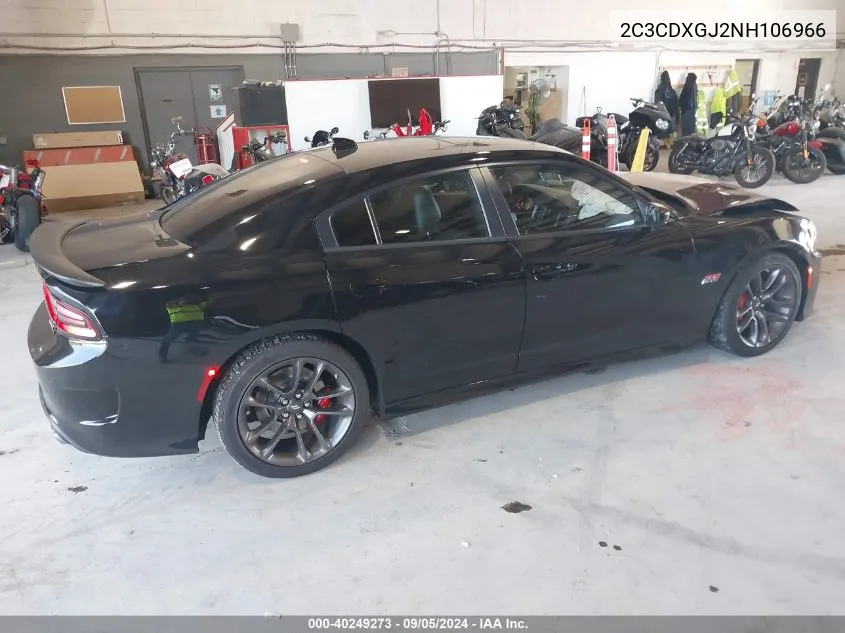 2022 Dodge Charger Scat Pack VIN: 2C3CDXGJ2NH106966 Lot: 40249273