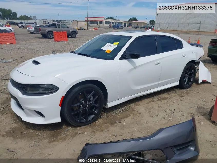 2022 Dodge Charger Gt Rwd VIN: 2C3CDXHG2NH133376 Lot: 40293413