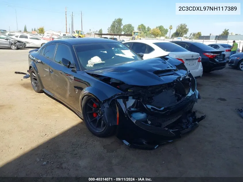 2022 Dodge Charger Srt Hellcat VIN: 2C3CDXL97NH117389 Lot: 40314071