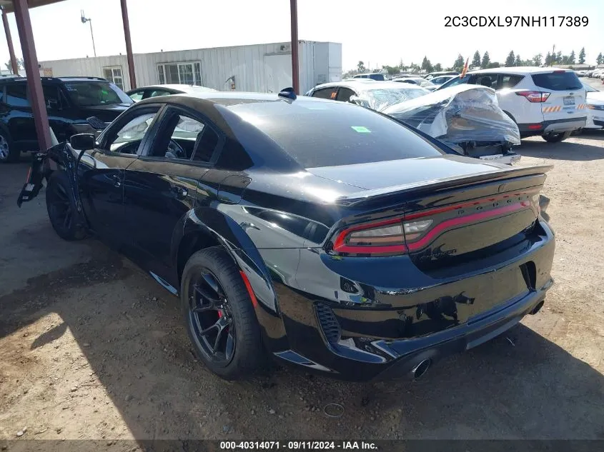 2022 Dodge Charger Srt Hellcat VIN: 2C3CDXL97NH117389 Lot: 40314071