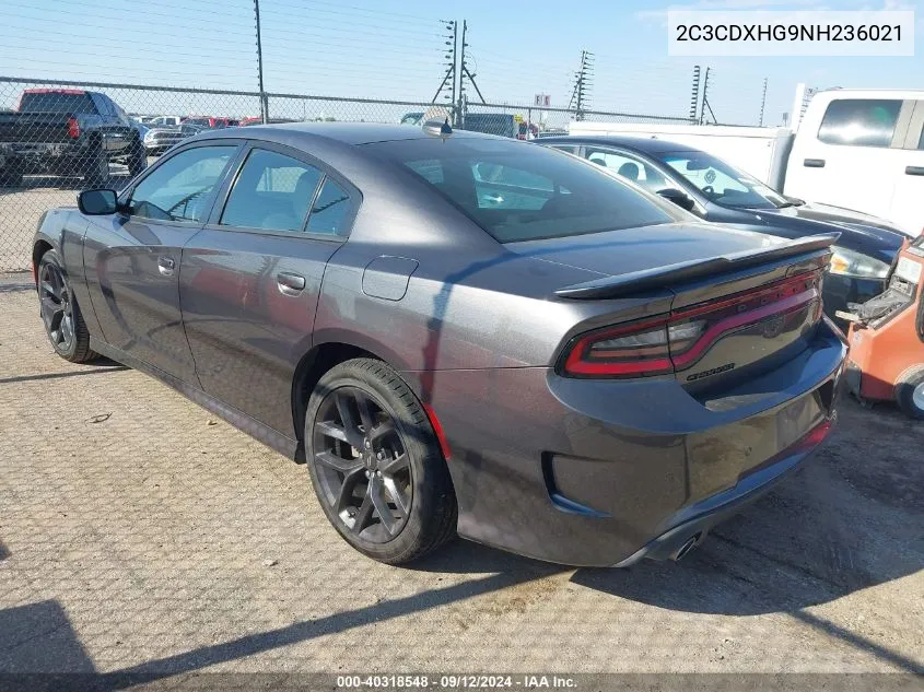 2022 Dodge Charger Gt VIN: 2C3CDXHG9NH236021 Lot: 40318548