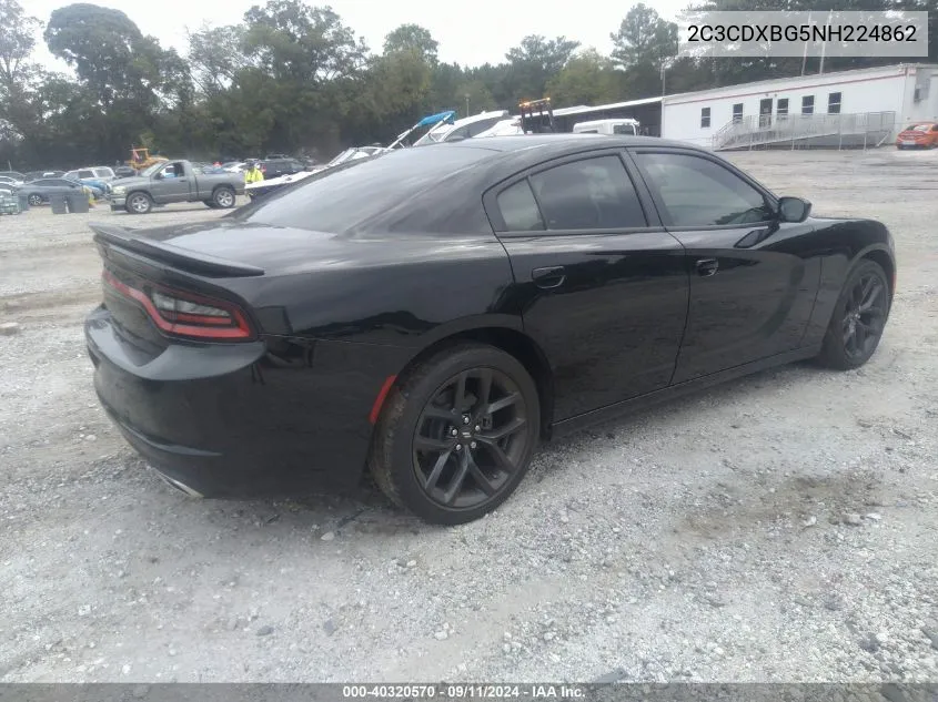 2022 Dodge Charger Sxt Rwd VIN: 2C3CDXBG5NH224862 Lot: 40320570