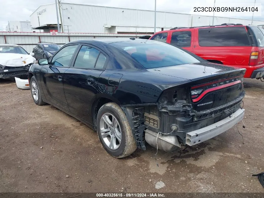 2022 Dodge Charger Sxt Rwd VIN: 2C3CDXBG9NH264104 Lot: 40325615