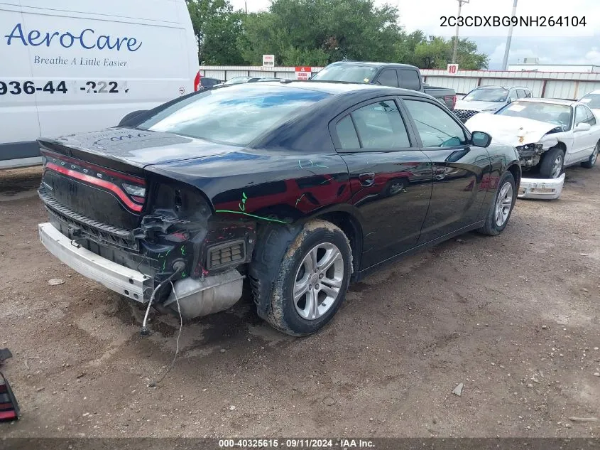 2022 Dodge Charger Sxt Rwd VIN: 2C3CDXBG9NH264104 Lot: 40325615