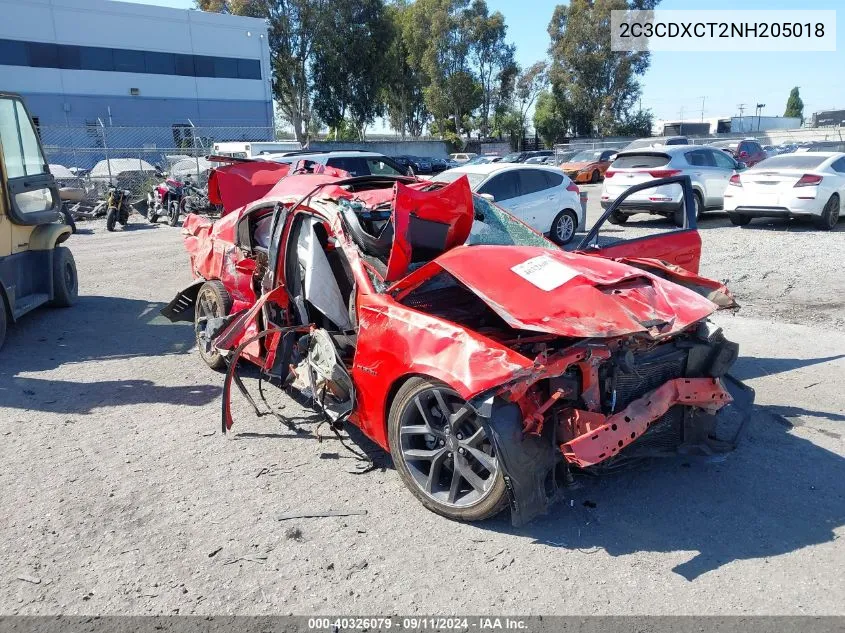 2022 Dodge Charger R/T VIN: 2C3CDXCT2NH205018 Lot: 40326079