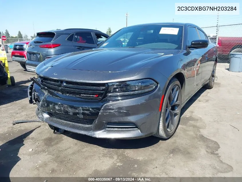 2022 Dodge Charger Sxt Rwd VIN: 2C3CDXBG7NH203284 Lot: 40335067