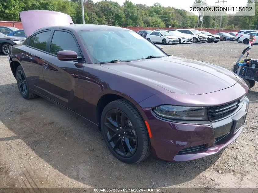 2022 Dodge Charger Sxt Awd VIN: 2C3CDXJG0NH115632 Lot: 40357239