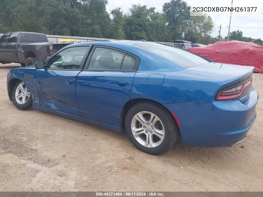 2022 Dodge Charger Sxt Rwd VIN: 2C3CDXBG7NH261377 Lot: 40371464